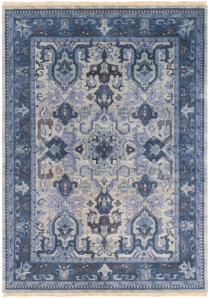Surya Rug Co. Zeus Navy Rug | Ivory Rugs | Rugs Done Right 