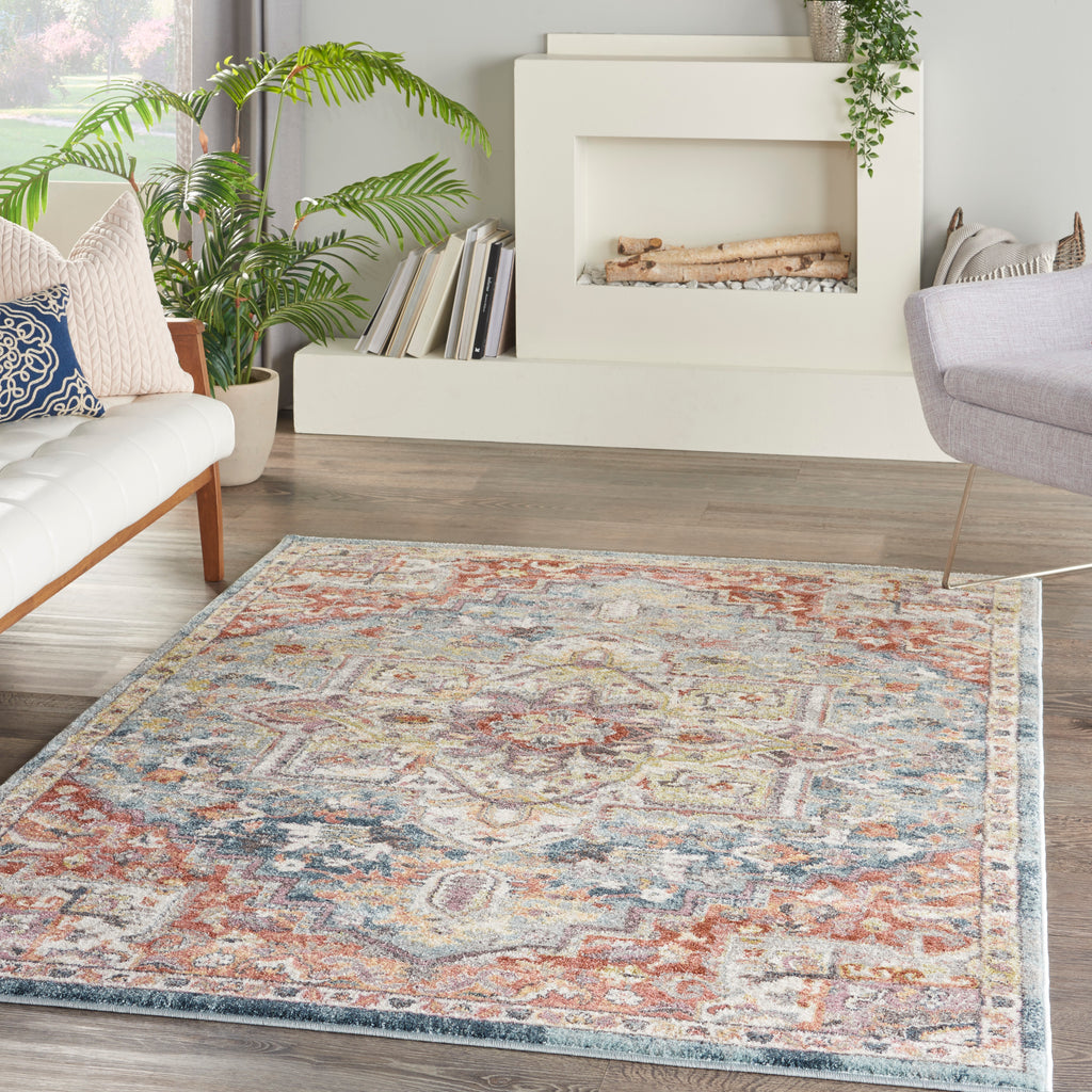 nourison soraya sor04 blue multicolor rug