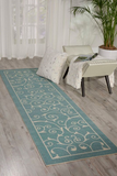 Nourison Clearance & Garden RS019 Light Blue Rug