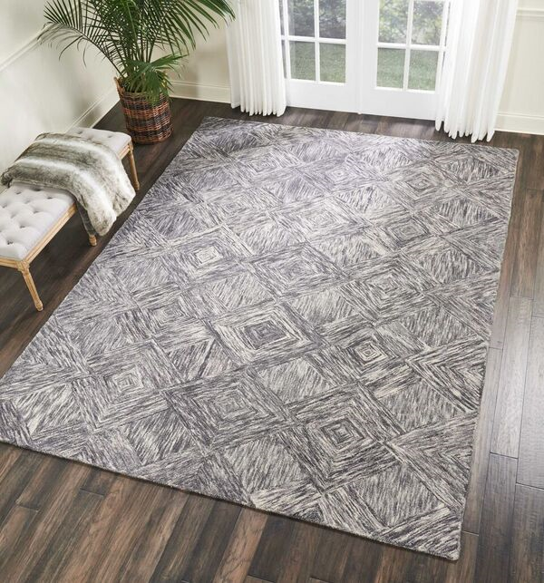 Nourison Sale Interlock ITL01 Charcoal Rug