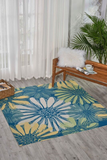 Nourison Clearance & Garden RS022 Blue Rug