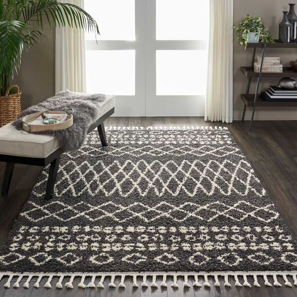 Nourison Clearance Moroccan Shag MRS02 Charcoal Rug