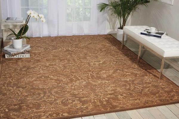Nourison Clearance Silken Allure SLK19 Chocolate Rug