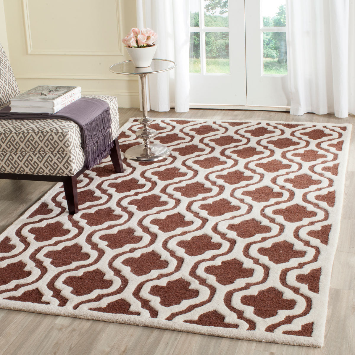 Safavieh Clearance Cambridge CAM132H Dark Brown Rug