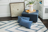 Anji Mountain Bamboo Rug, Co. Bell Bottom Blues AMB1120 Ivory Rug