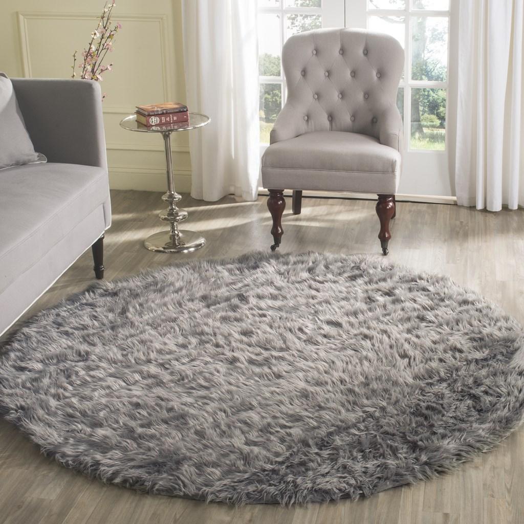 Safavieh Clearance Faux Sheep Skin FSS235D Grey Rug