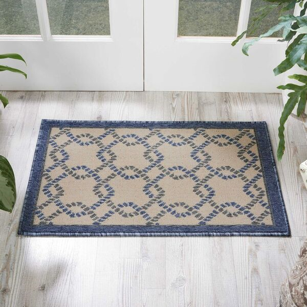 Nourison Clearance Caribbean CRB16 Ivory/Blue Rug
