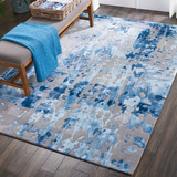 Nourison Prismatic PRS10 Blue Rug