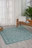 Nourison Clearance & Garden RS019 Light Blue Rug