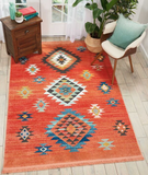 Nourison Clearance Navajo NAV07 Red Rug