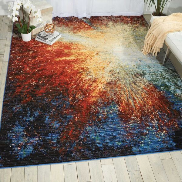 Nourison Chroma CRM02 Red Flare Rug