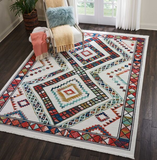 Nourison Clearance Navajo NAV02 White Rug