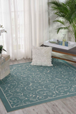 Nourison Clearance & Garden RS019 Light Blue Rug