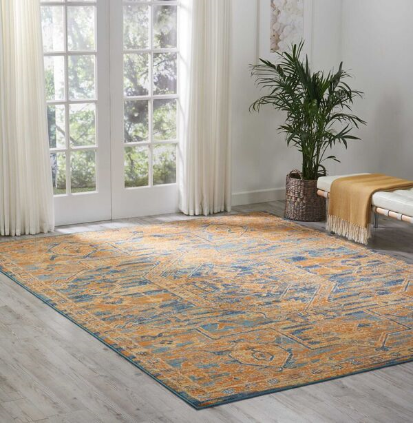 Nourison Clearance Passion PSN07 Teal Rug
