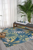 Nourison Clearance & Garden RS022 Blue Rug