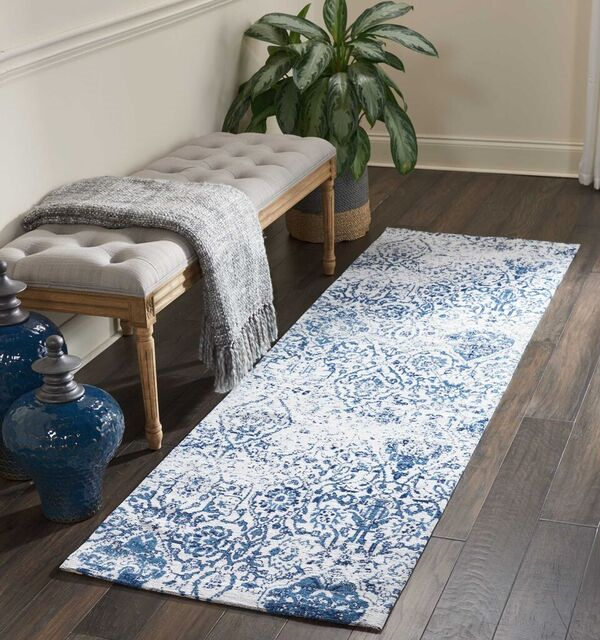 Nourison Clearance Damask DAS06 Navy Rug