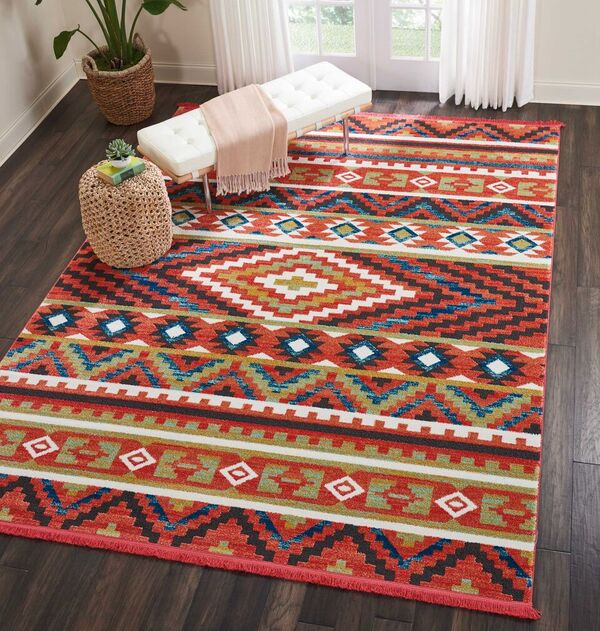 Nourison Clearance Navajo NAV04 Orange Rug