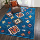 Nourison Clearance Navajo NAV07 Blue Rug