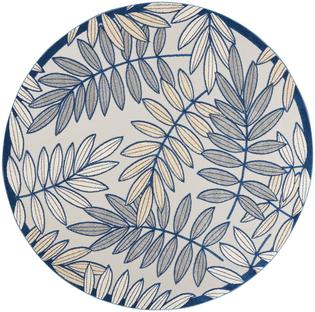 nourison aloha alh18 ivory navy rug
