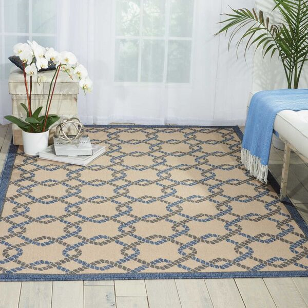 Nourison Clearance Caribbean CRB16 Ivory/Blue Rug