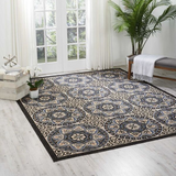 Nourison Clearance Caribbean CRB15 Ivory/Charcoal Rug