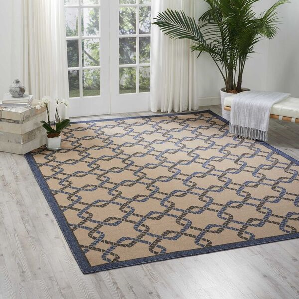 Nourison Clearance Caribbean CRB16 Ivory/Blue Rug
