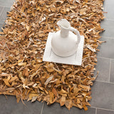 Safavieh Clearance Leather Shag LSG511G Light Gold Rug