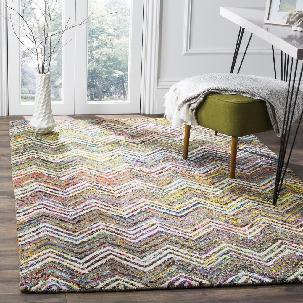 Safavieh Clearance Nantucket NAN601B Beige Multi Rug