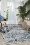 Nourison Clearance Damask DAS06 Navy Rug