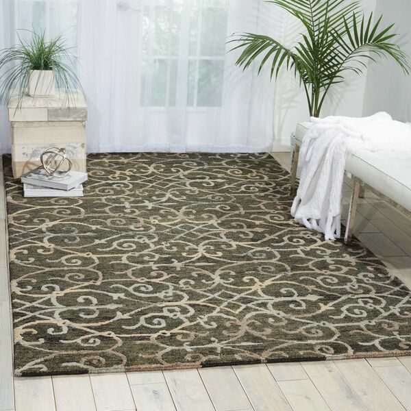 Nourison Clearance Tahoe Modern MTA05 Charcoal Rug