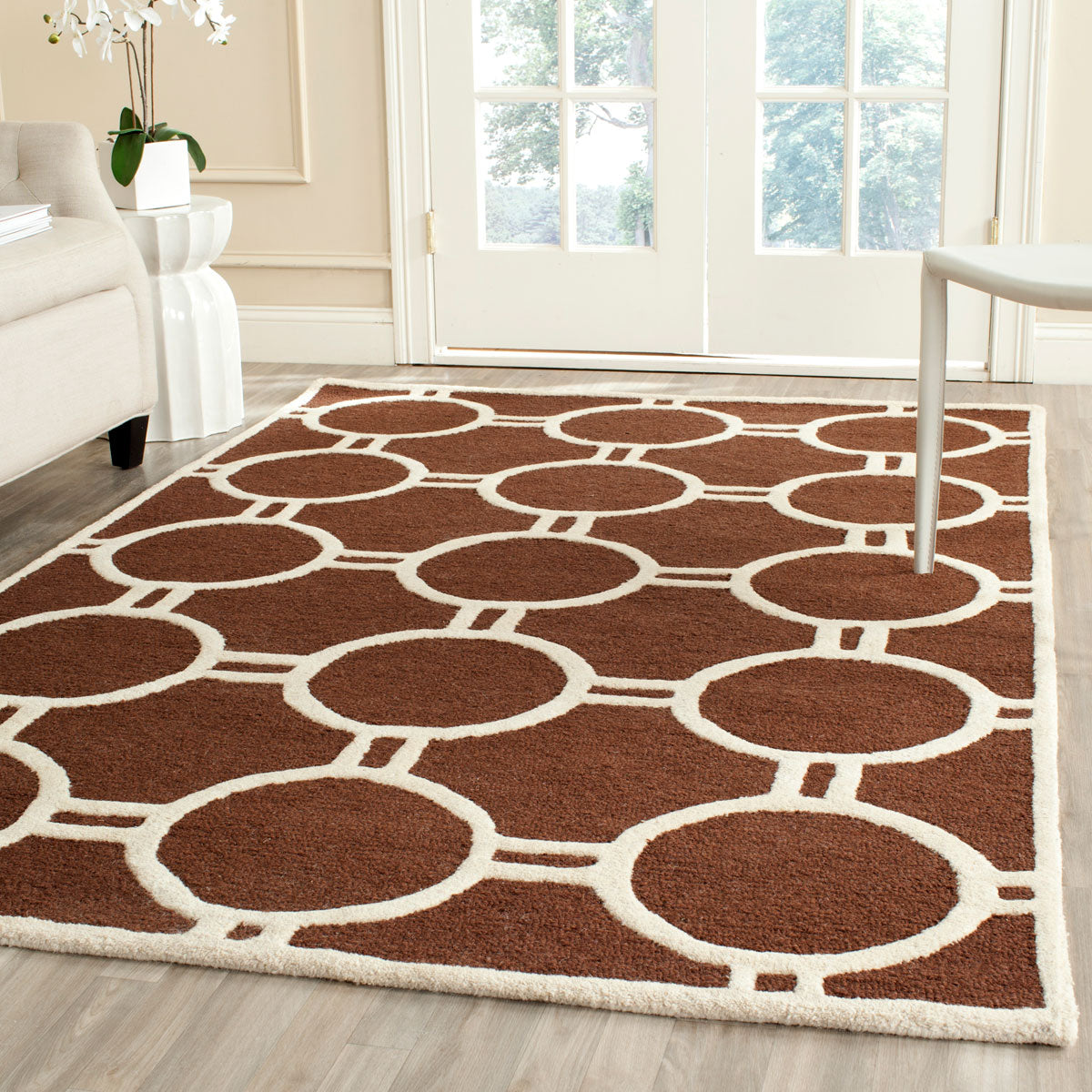 Safavieh Clearance Cambridge CAM145H Dark Brown Rug