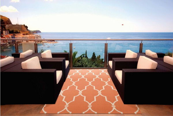 Nourison Clearance & Garden RS087 Orange Rug