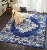 Nourison Clearance Grafix GRF14 Navy Blue Rug