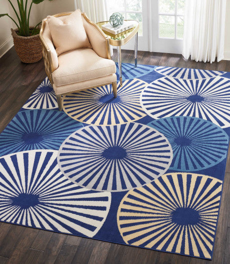 Nourison Clearance Grafix GRF20 Navy Blue Rug