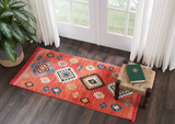 Nourison Clearance Navajo NAV07 Red Rug