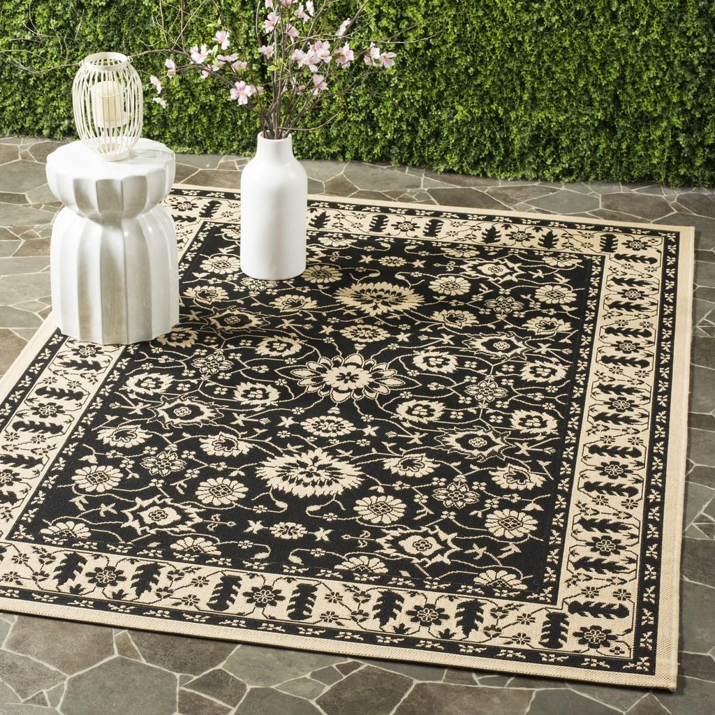 Safavieh Clearance Courtyard CY6126-26 Black Rug