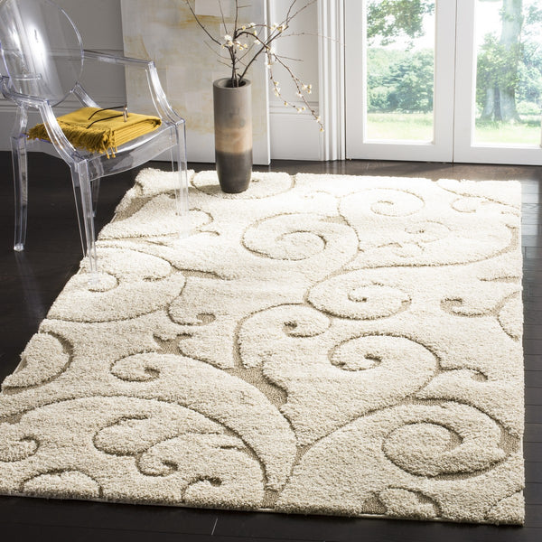 Safavieh Clearance Florida Shag SG455-1113 Cream Beige Rug