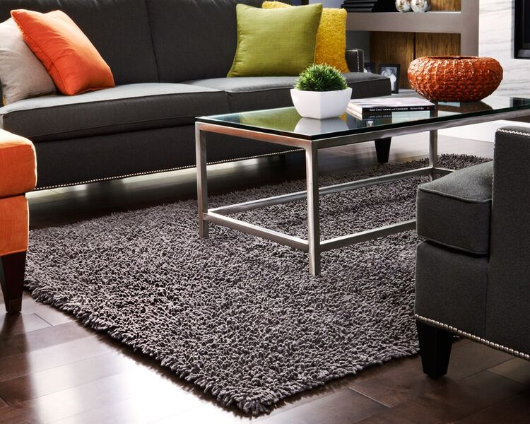 Anji Mountain Bamboo Rug, Co. Silky Shag AMB0656 Graphite Rug