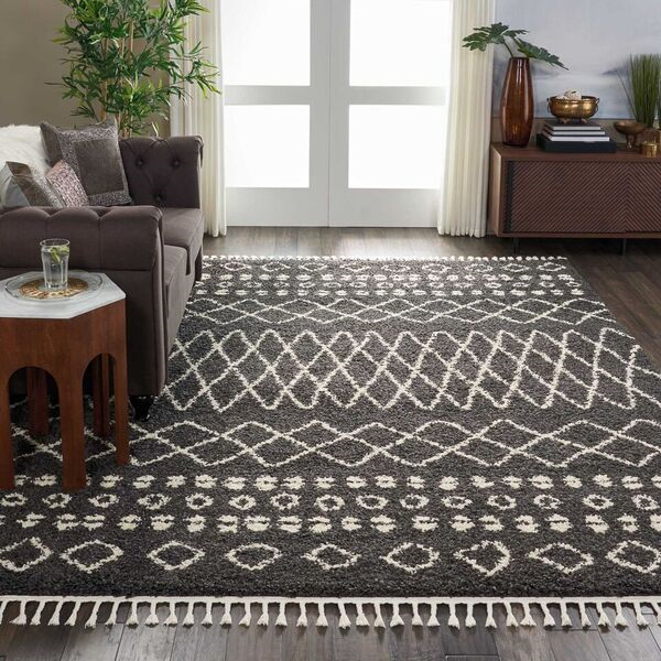 Nourison Clearance Moroccan Shag MRS02 Charcoal Rug