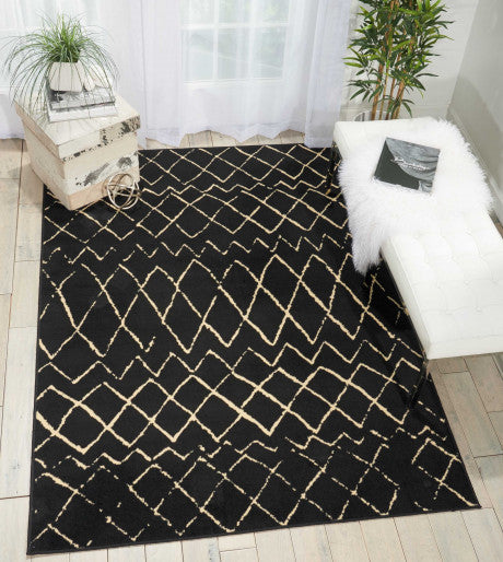Nourison Sale Grafix GRF04 Black Rug