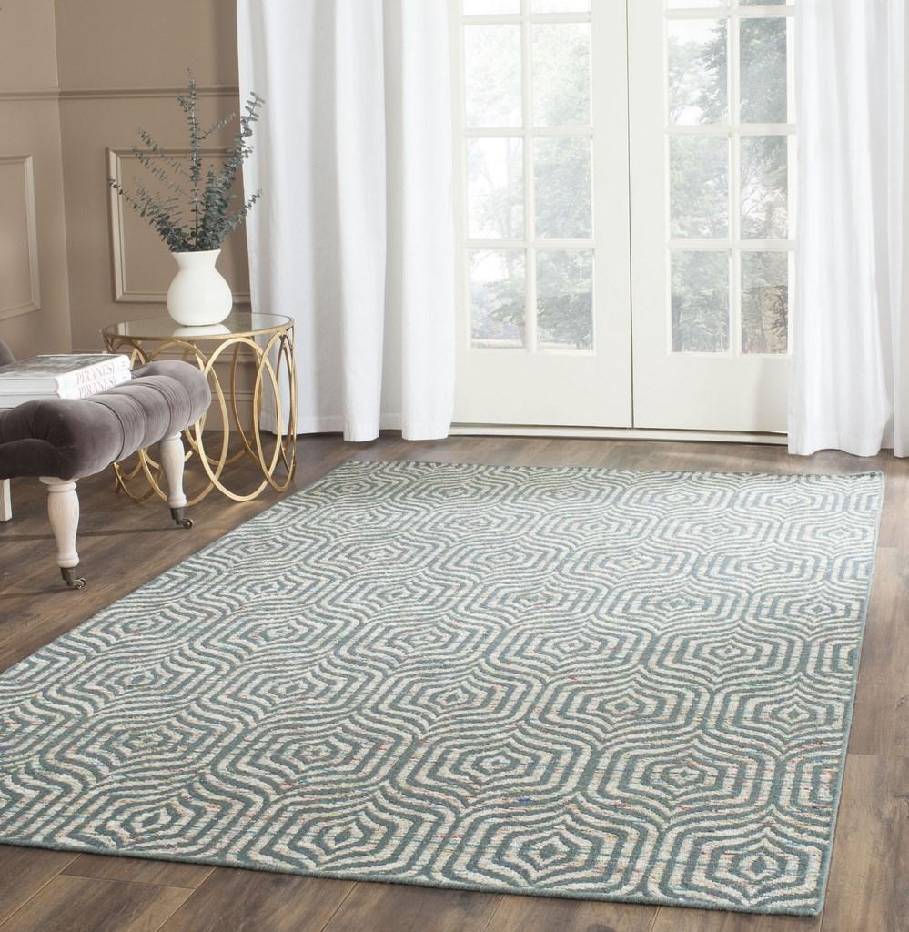 Safavieh Clearance Straw Patch STP212A Blue Rug