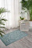 Nourison Clearance & Garden RS019 Light Blue Rug