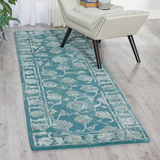 Nourison Clearance Opaline OPA12 Aqua Rug