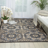 Nourison Clearance Caribbean CRB15 Ivory/Charcoal Rug