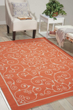 Nourison Clearance & Garden RS019 Orange Rug
