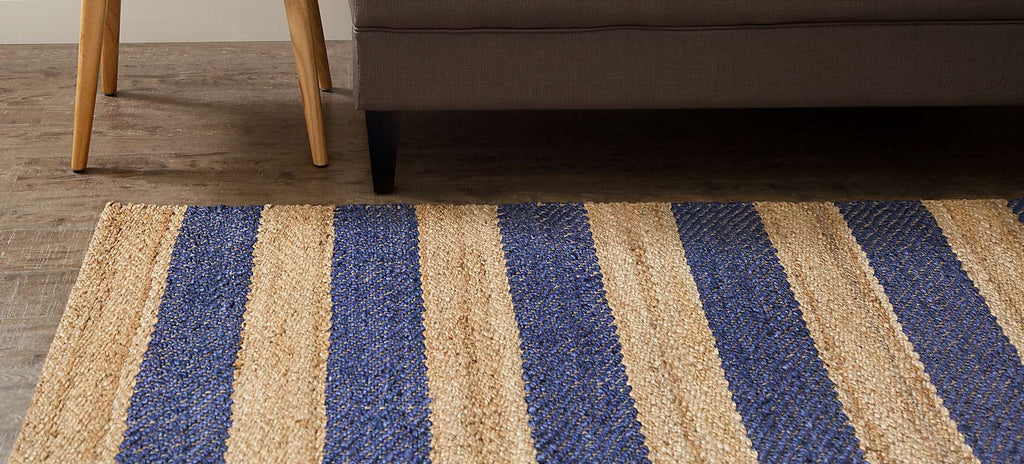 Anji Mountain Bamboo Rug, Co. Jute AMB0365 Navy Rug