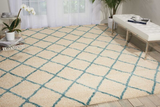 Nourison Clearance Brisbane BRI08 Ivory/Aqua Rug