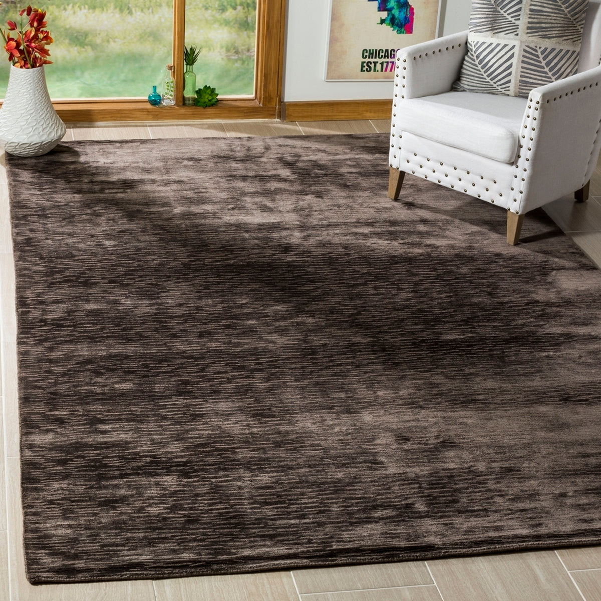 Safavieh Clearance Mirage MIR635A Charcoal Brown Rug