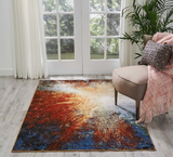 Nourison Chroma CRM02 Red Flare Rug