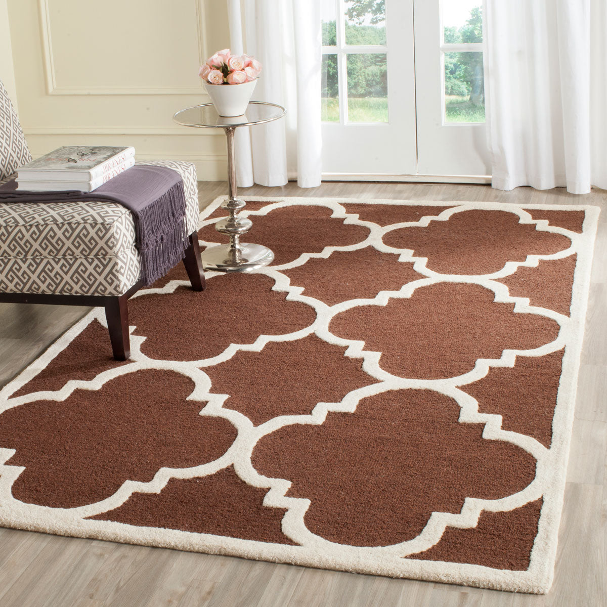 Safavieh Clearance Cambridge CAM140H Dark Brown Rug